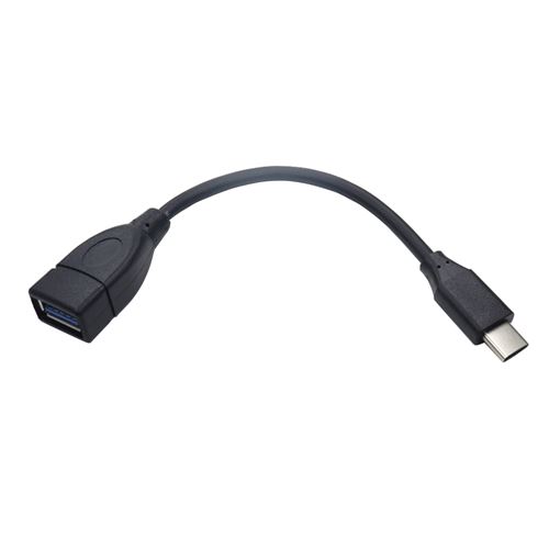 Adaptateur USB Type A Femelle Vers USB Type-C TEMIUM 10cm Noir