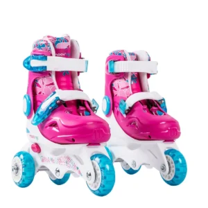 Rollers Baby Ride UP2GLIDE - Enfant fille - Taille 27/30 - Rose / Blanc / Bleu
