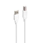 Câble D'Imprimante ACCSUP USB-A Vers USB-B 2.0 / 5m / Blanc
