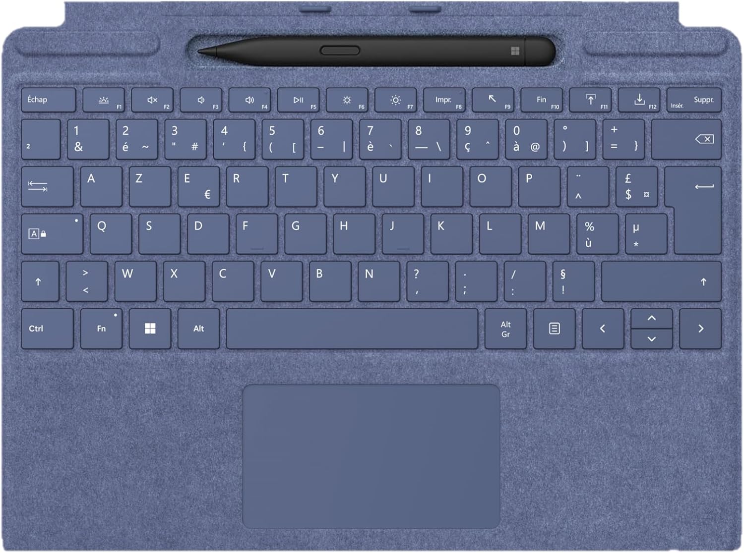 Clavier Sans Fil Microsoft Signature pour Surface Pro 8, 9 et X Avec Stylet Bleu Saphir