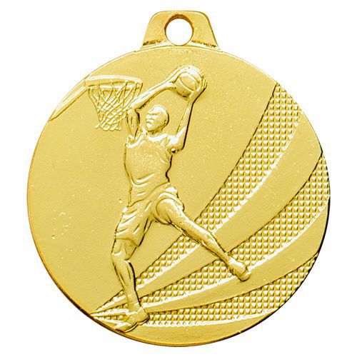 Medaille 40mm Or Basket Or
