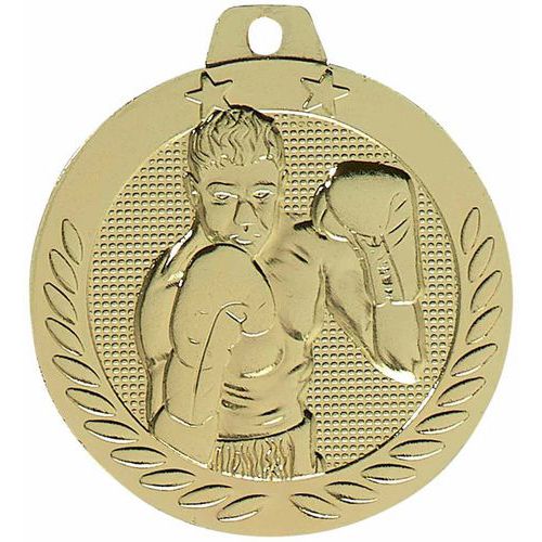 Medaille 40mm Or Boxe Or