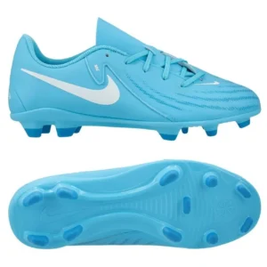Chaussures De Football NIKE Jr Phantom GX II Club FG/MG Blue Fury / White