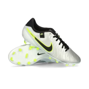 Chaussures De Football NIKE Legend 10 Academy FG / MG MTLC Silver / Black-Volt