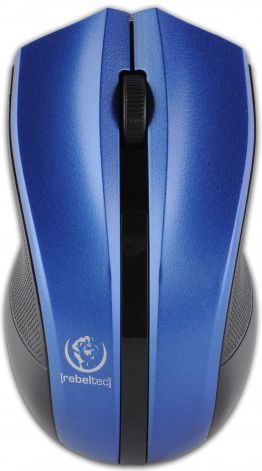 Souris Optique REBELTEC Galaxy - 3 Boutons Sans Fil 2.4 GHz - Récepteur Sans Fil USB - Bleu
