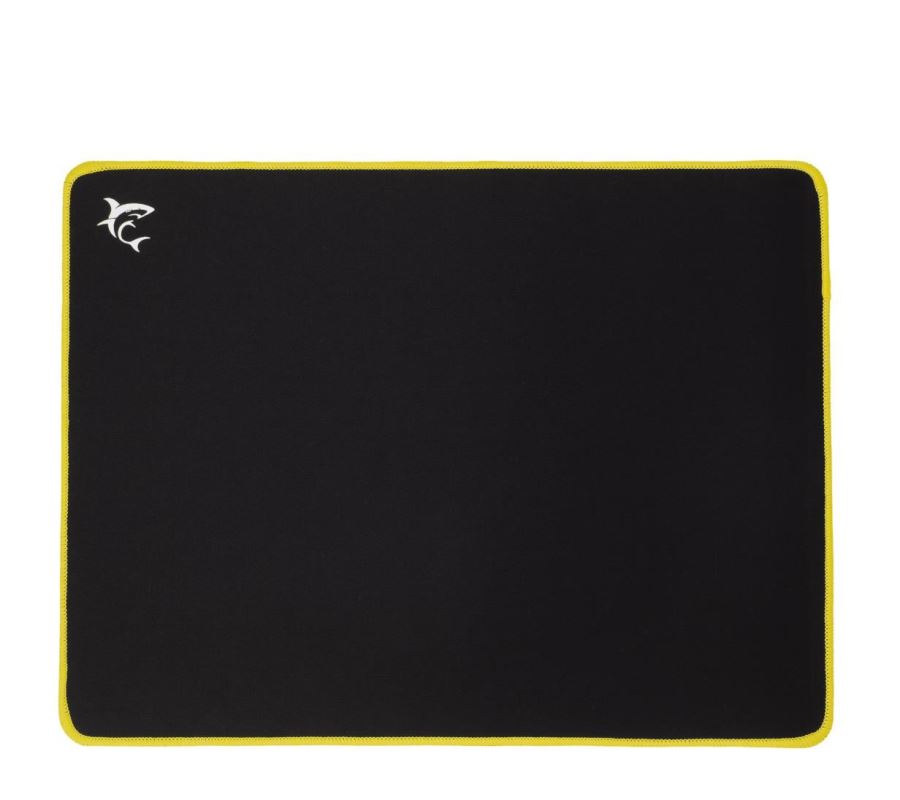 Tapis De Souris WHITE SHARK Yellow-Knight 400x300mm, Noir/Jaune (GMP-2104)