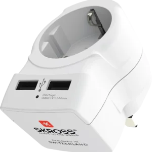 Adaptateur Électrique SKROSS Europe To UK + 2 USB