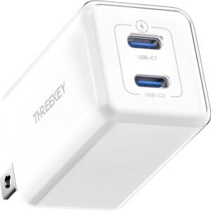 THREEKEY Wall Charger TK111 PD 35W 2X USB-C Pink