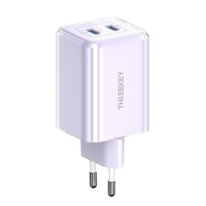 Chargeur Mural THREEKEY TK111 PD35W 2 x USB-C - Violet