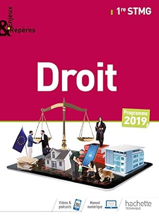 Enjeux Et Repères Droit 1ère STMG - Livre Élève - Éd. 2019