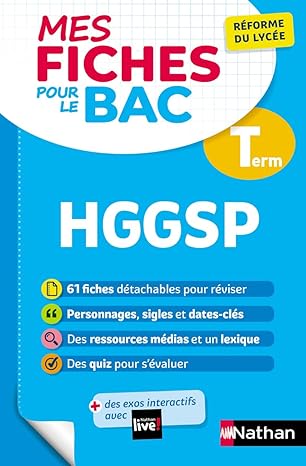 HGGSP (Histoire-Géographie, Géopolitique et Sciences Politiques) Terminale - Mes Fiches Pour Le BAC Tle - BAC 2025
