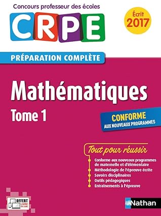 Mathématiques - Tome 1 - CRPE 2017 (01) / Daniel Motteau (Auteur), Saïd Chermak (Auteur)