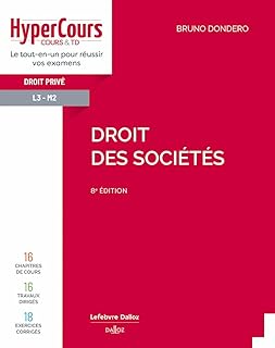 Droit Des Sociétés 8ed / Bruno Dondero (Auteur)