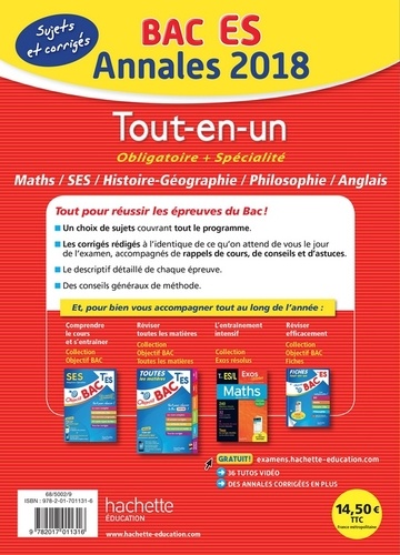 Tout-En-Un Tle Es - Sujets Et Corrigés.