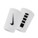 Manchons NIKE Elite Doublewide Wristbands 2 PK - Blanc