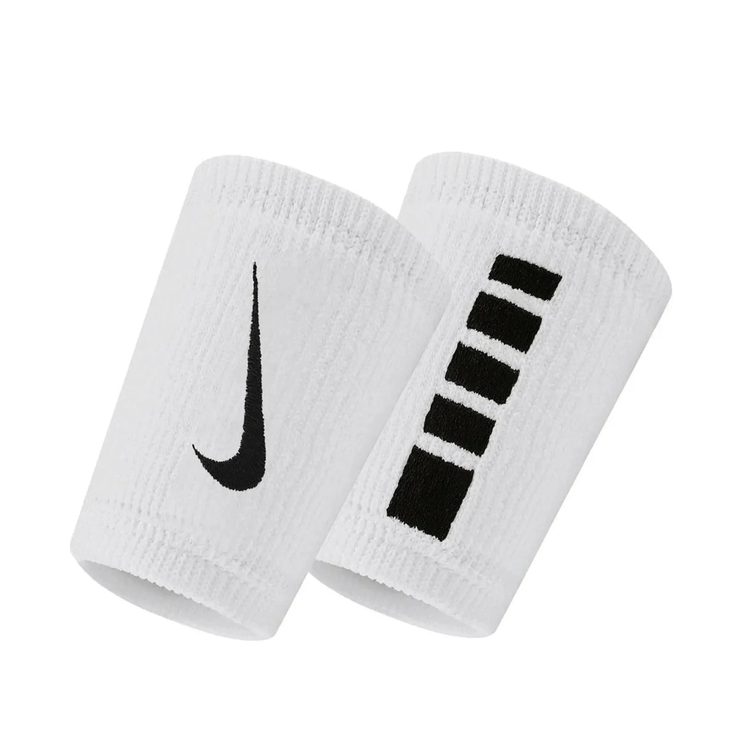 Manchons NIKE Elite Doublewide Wristbands 2 PK - Blanc