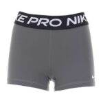 Short NIKE Sportswear Pro Pour Femme (8-15 Ans) - Carbone Chiné / Blanc