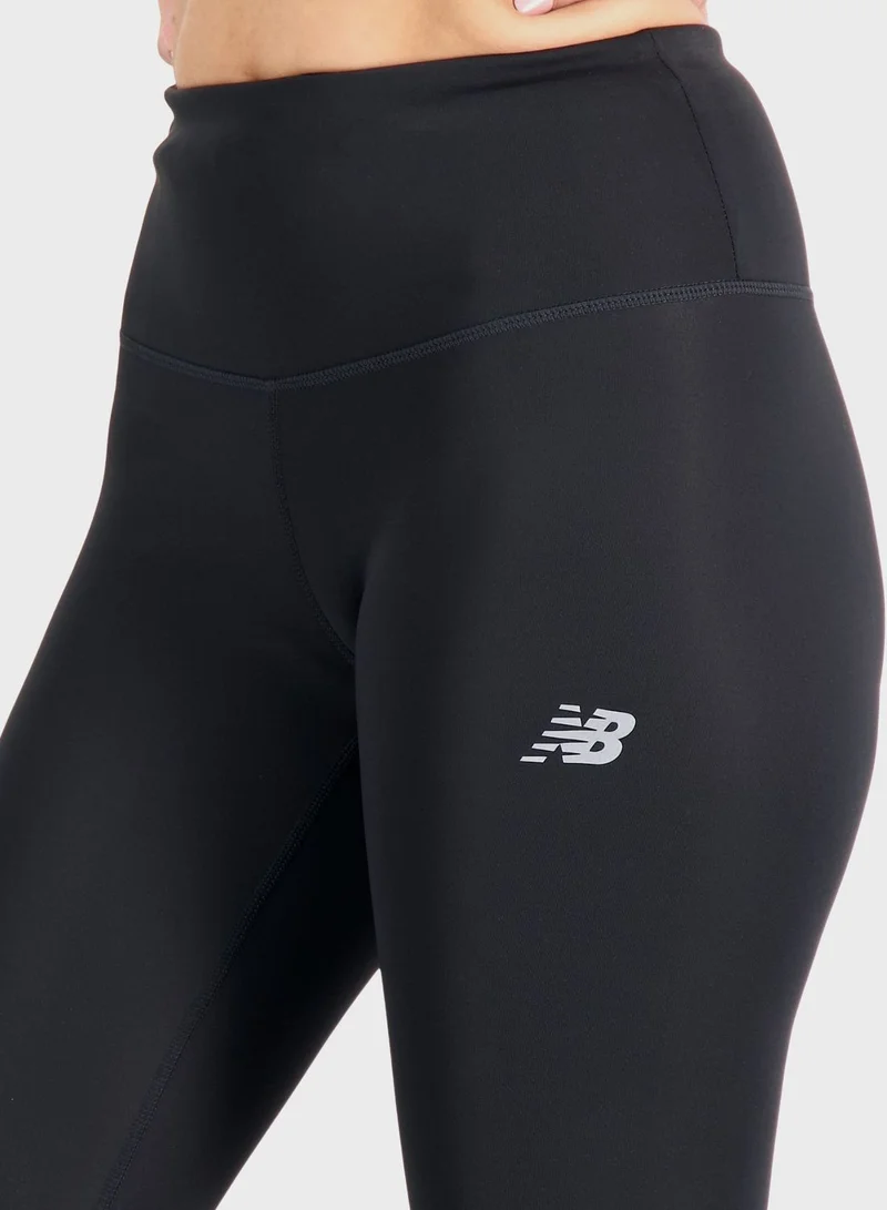 Leggings Pour Femme NEW BALANCE 5K Capri Polyester - Noir