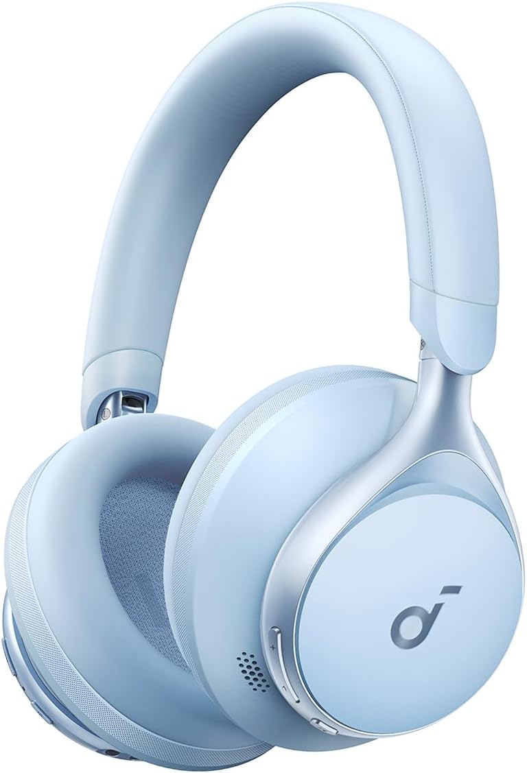 Casque Soundcore By ANKER Space One Bluetooth - Reducteur De Bruit Actif - Jack 3,5mm - Bleu