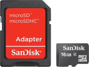 Carte Mémoire 16GB Sandisk Micro SD Blueline + Adapt SD Classe 4