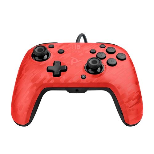Manette Audio NINTENDO Switch PDP Faceoff Deluxe - Rouge Camouflage