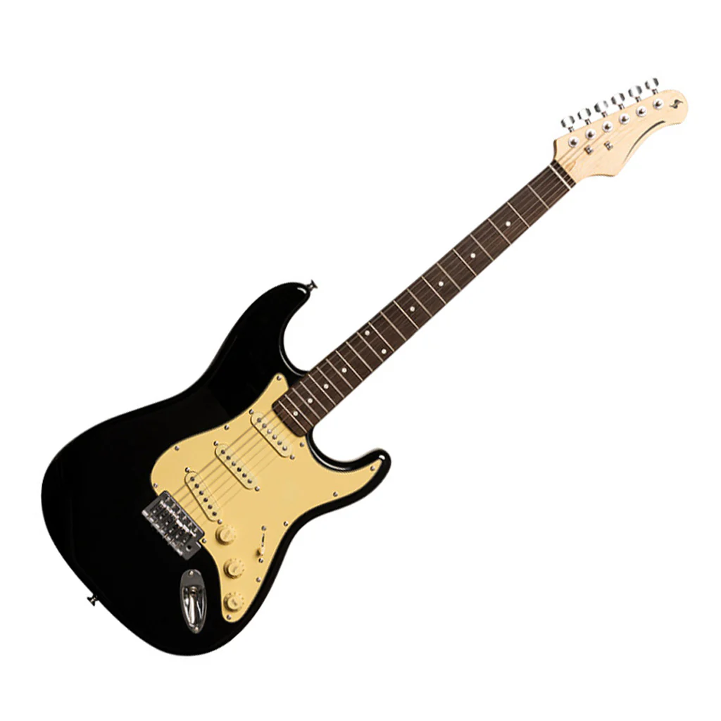 Guitare Électrique STAGG Standard Series S-30 SES-30 BK - Noir Brillant