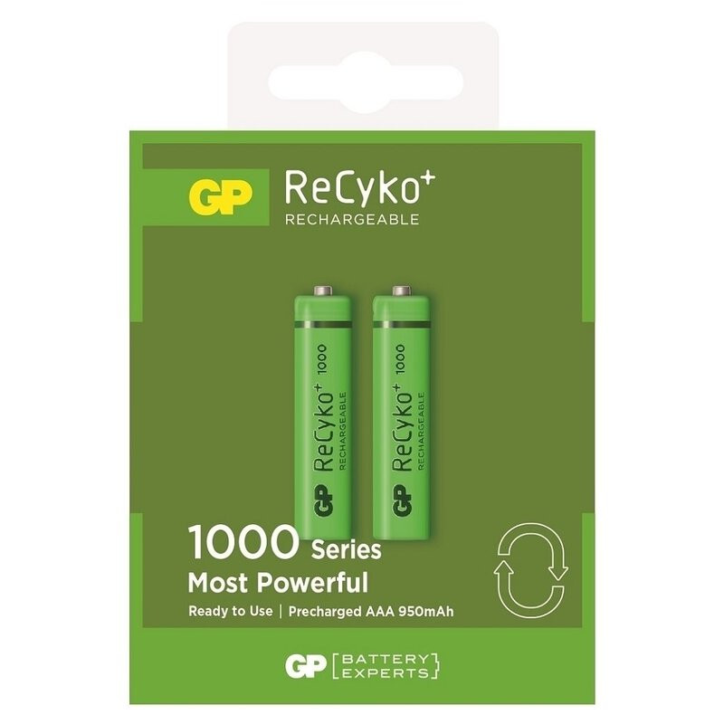 2x-piles-gp-rechargeables-recyko-aaa-950mah