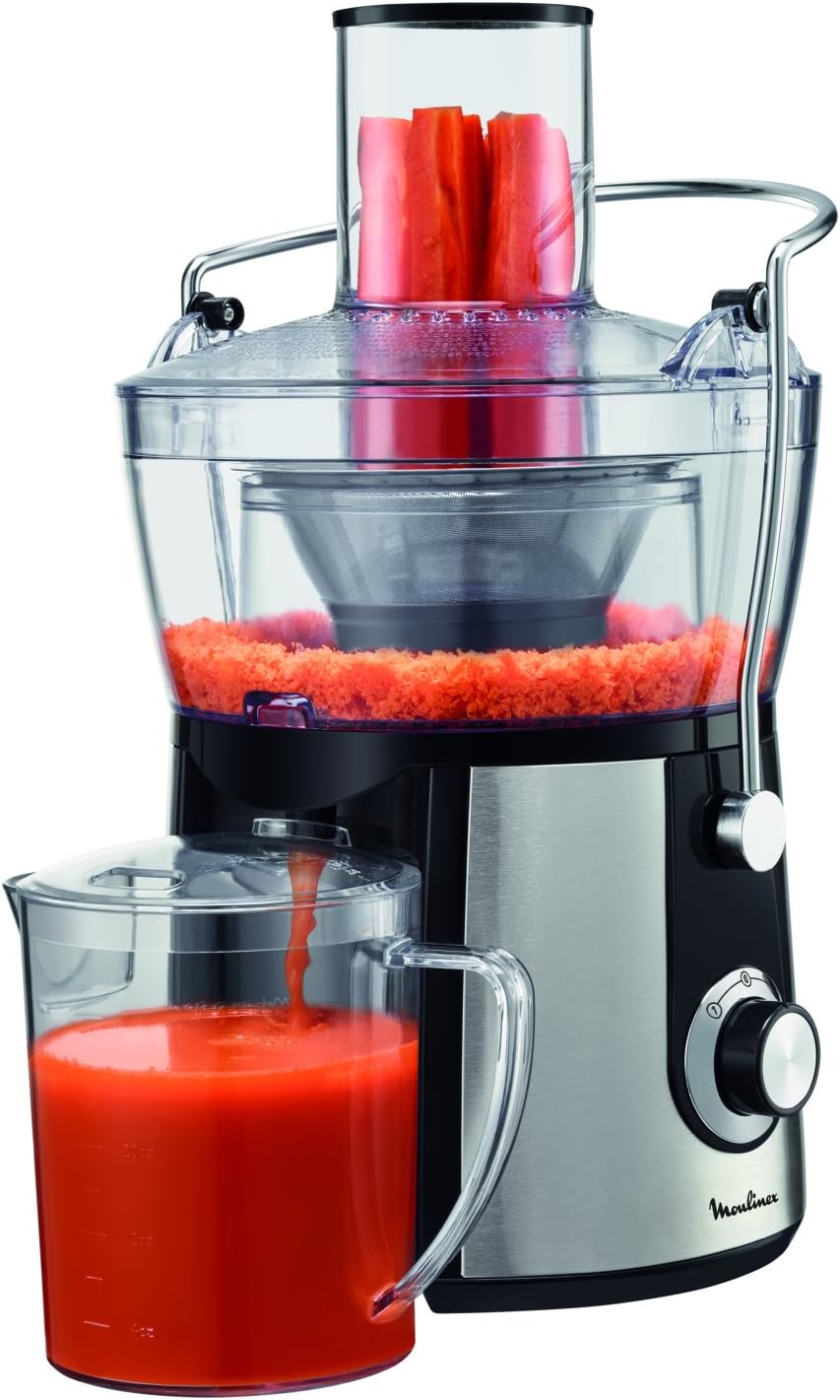Centrifugeuse MOULINEX - JU550D10 - 800W - Inox / Noir