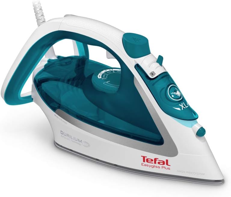 Fer À Repasser À Vapeur Et À Semelle TEFAL Easygliss 2 FV5718E0 : Durilium Airglide - 2500 Watt