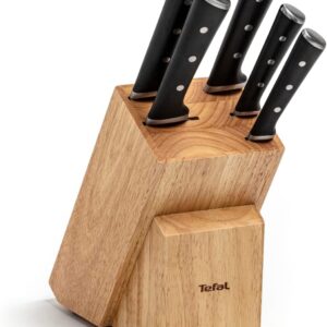 Bloc TEFAL À 5 Pièces Couteaux ICE Force - Coloris Bois / Noir