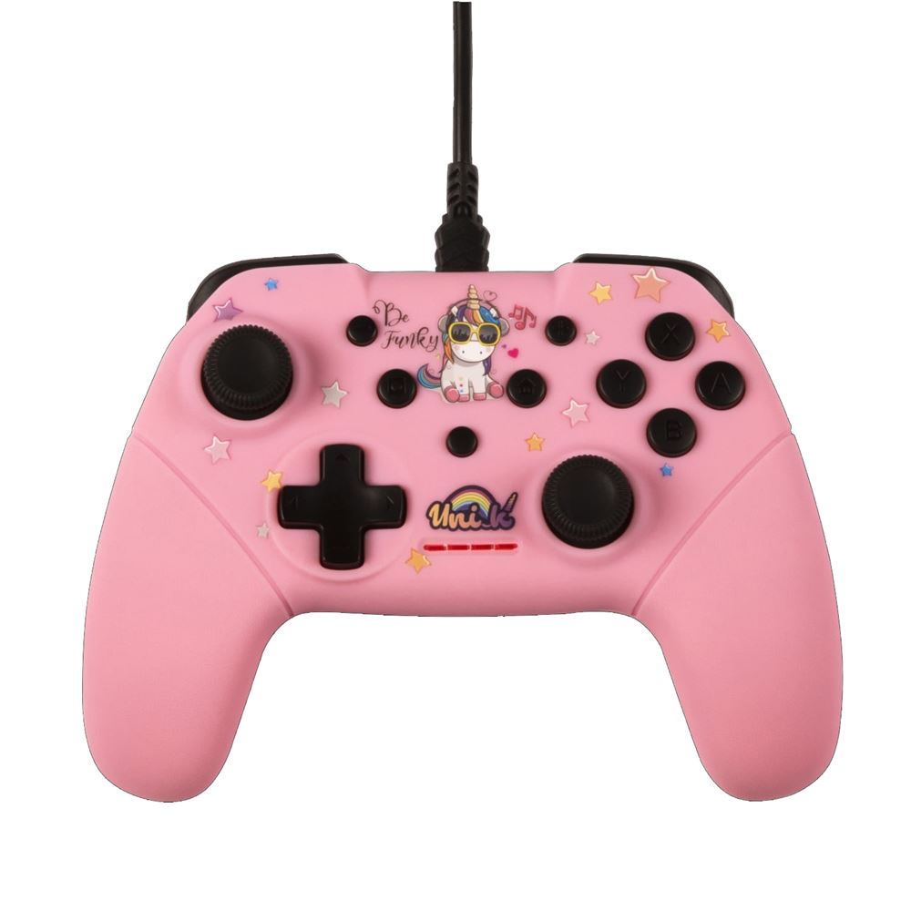 Manette Gaming Filaire Pour NINTENDO Switch Konix Be Funky Licorne