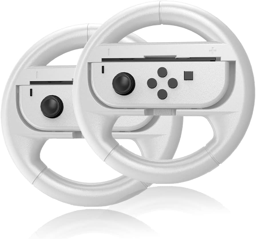 Paire De Volants Joy Con Noir Pour NINTENDO Switch
