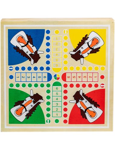 Coffret De Jeux De Société En Bois - 5 En 1 - De La Marque WDK / Wonderkidz