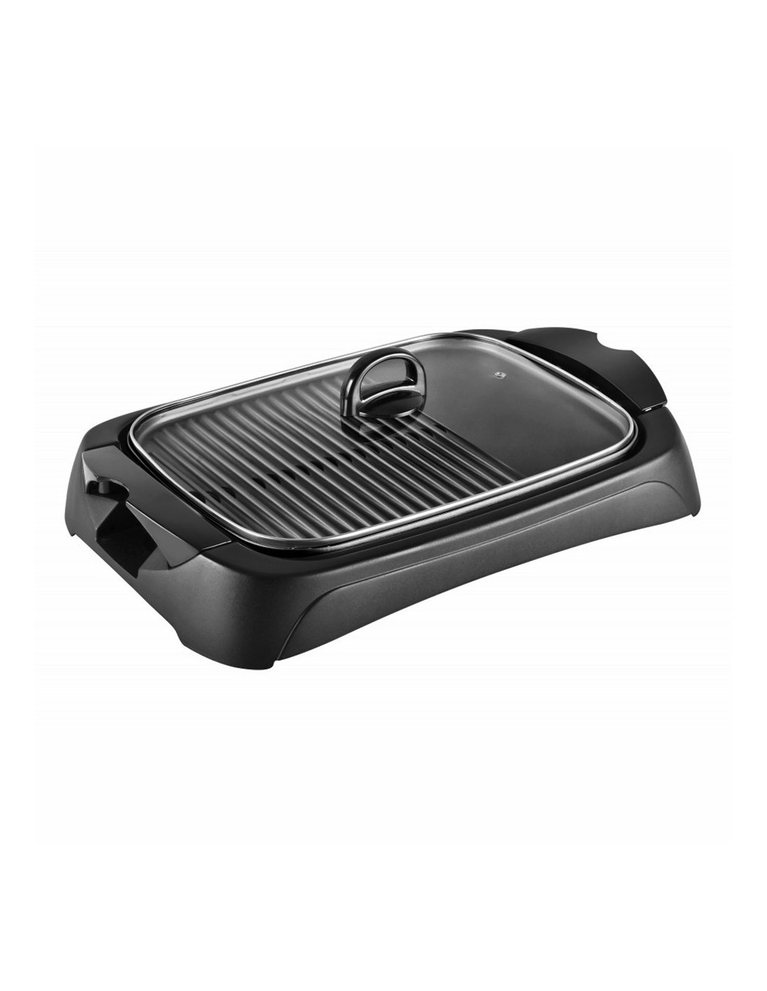 Barbecue Électrique VOLTZ V51015B - 2000W - 2 Zones De Cuisson - Revêtement Antiadhésif - Noir