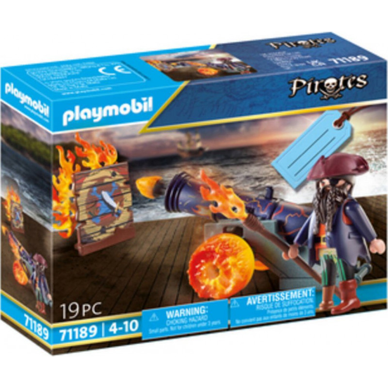 PLAYMOBIL Pirates 71189 Pirate Et Canon De Feu