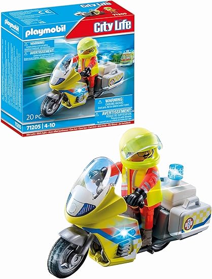 Playmobil City Life - Urgentiste Avec Moto