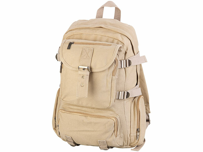 Sac À Dos En Toile PEARL XCase Avec Compartiment PC Portable 11,5L - Beige