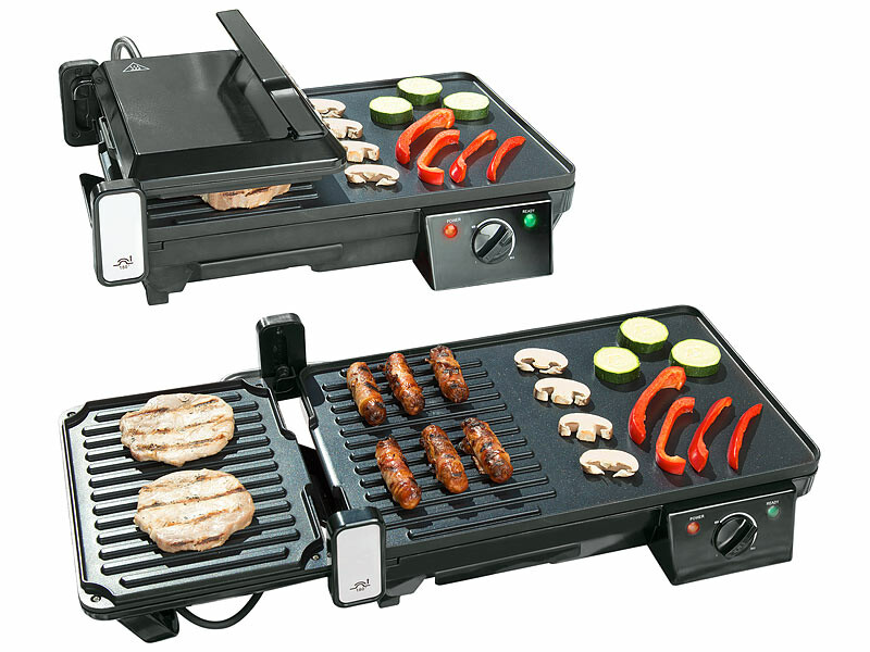 Grille-viande & Plancha Électrique De Table 2 En 1 - 2000 W