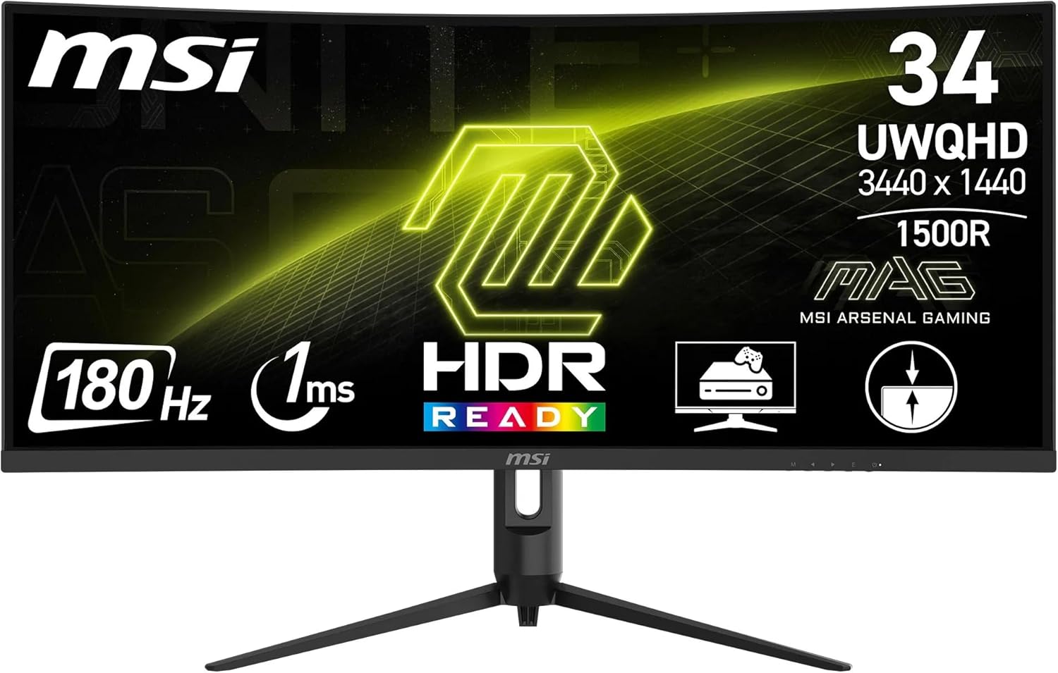 Écran PC gaming MSI MAG 342CQR E2 34" Incurvé 180 Hz UWQHD