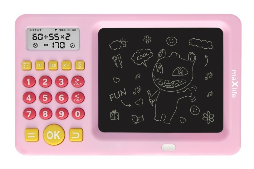 Tableau D'Écriture MAXLIFE MXWB-01 Pour Enfants Avec Calculatrice - Rose