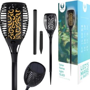 Veilleuse De Jardin Solaire FOREVER Flame 12 LED 300 mAh Ni-Mh IP65 - Noire
