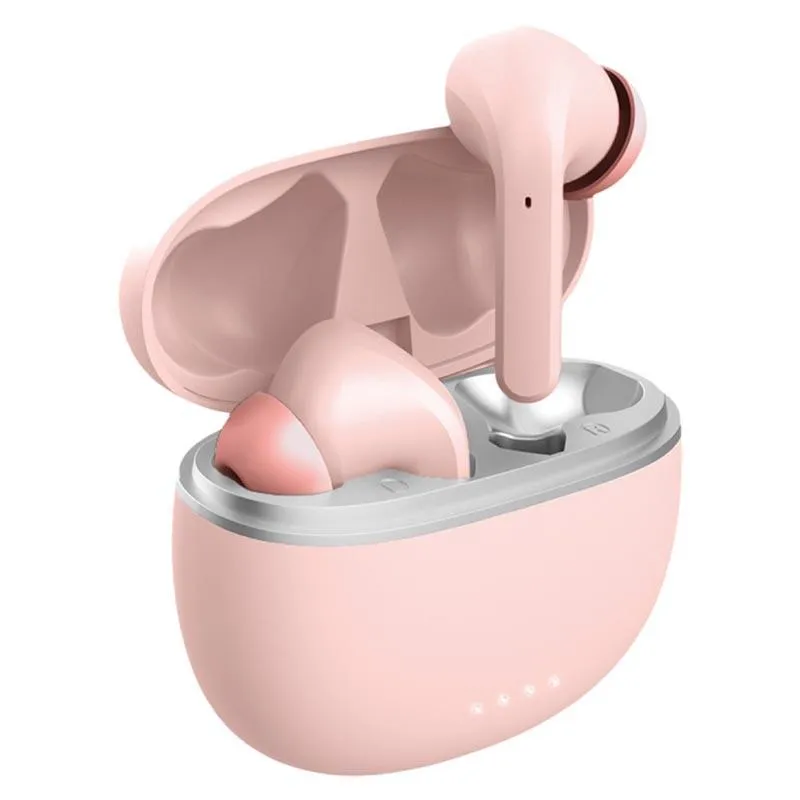 Oreillettes Stéréo Bluetooth 5.3, 32 Ohm, USB-C Sans Fils FOREVER TWE-210 TWS - Rose