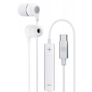 Écouteurs Filaires 3MK USB-C - Blanc