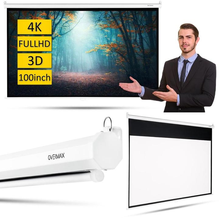 Écran De Projection Semi-Automatique OVERMAX 100"