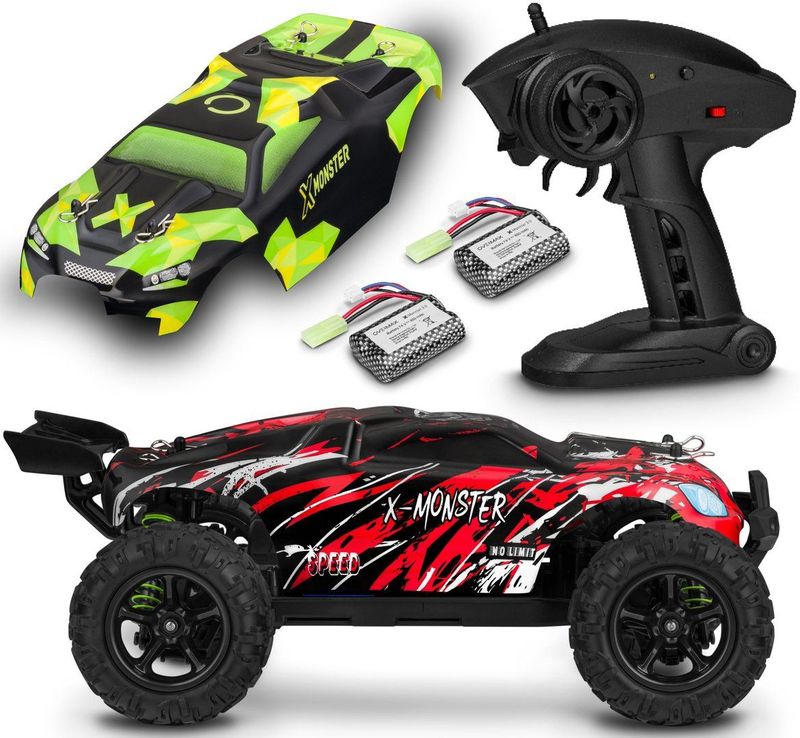 Voiture OVERMAX X-Monster 3.5 Grand Format Avec Télécommande + Carrosserie Supplémentaire Offerte