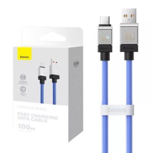 Câble USB vers USB-C BASEUS CoolPlay 100W - 1M - Bleu