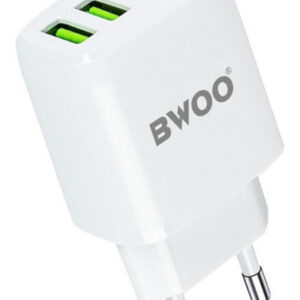 Chargeur Mural BWOO CDA60 2 Ports USB 2,4 A - Blanc