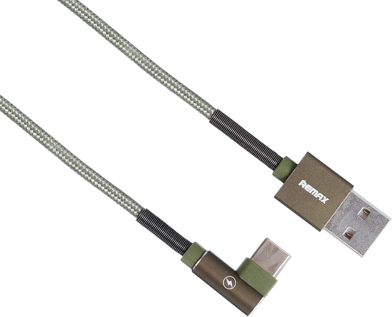 Câble De Données REMAX RC-119A Série USB Type-C Ranger - Charge Rapide 2,4A Pour Téléphones Portables - 100CM - Vert