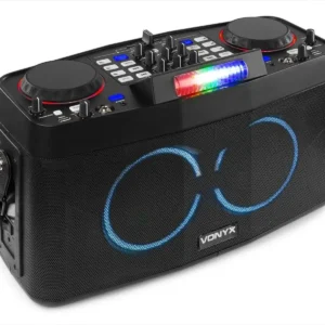 Station DJ Portable VONYX CDP800 Avec Éclairage LED - Noir