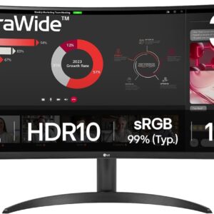 Écran PC LG UltraWide 34WR50QK-B 34" Incurvé WQHD